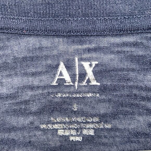 Armani Exchange Black Stretchy Black Crew neck short sleeve T-shirt(Size Small) - Picture 3 of 5